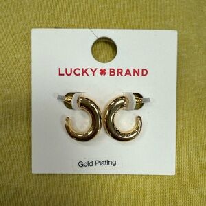 Lucky Brand Gold Plated Crescent Earrings